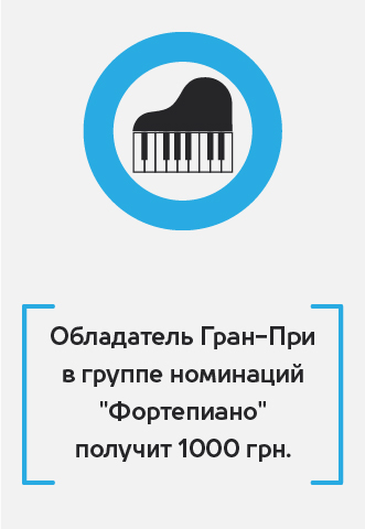 Обладатель гран при в группе номинаций фортепиано получит 1000 гривен, PIANO.UA